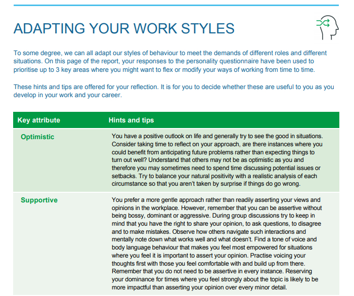 Personal Feedback Report Develop Your Employees Clevry